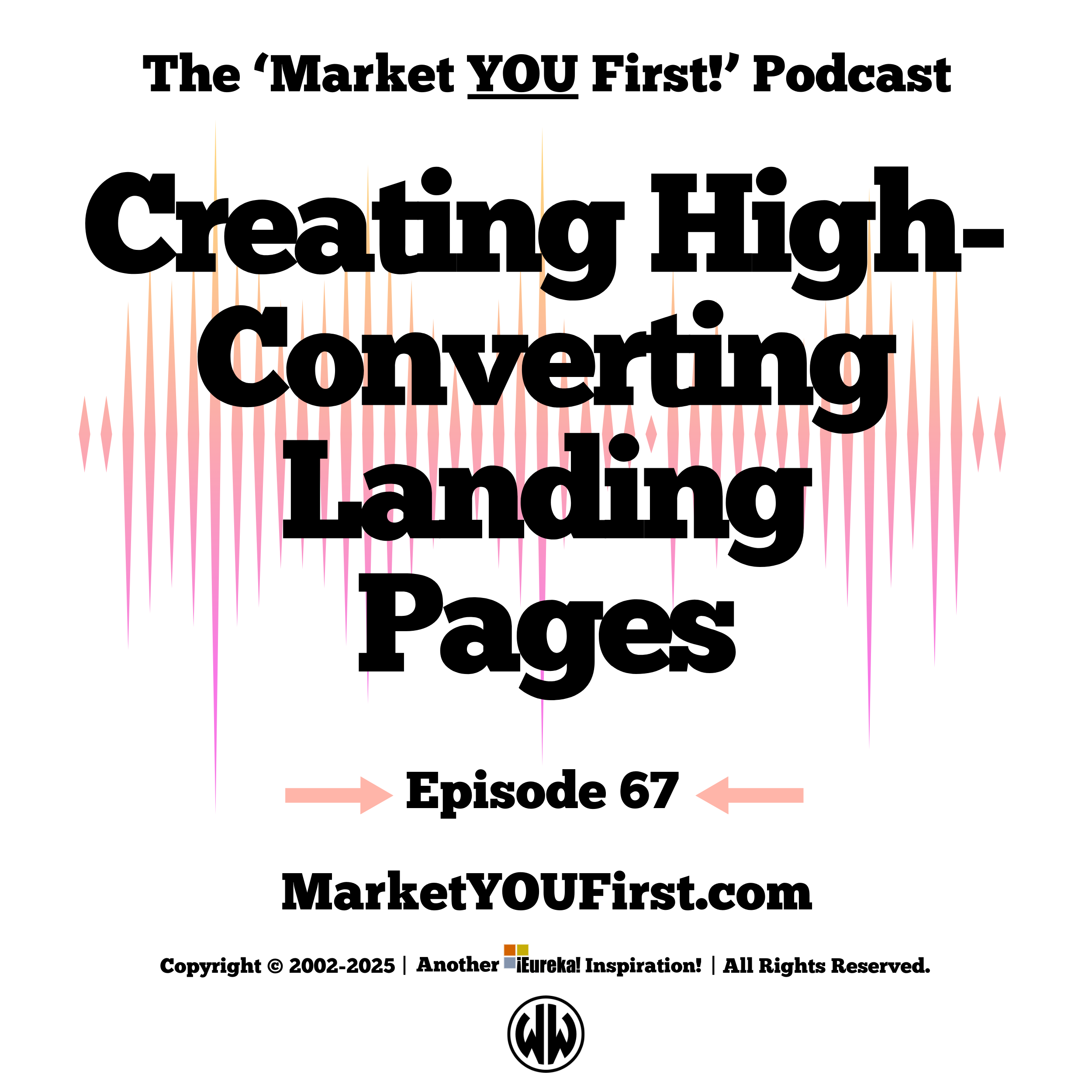 Podcast episode thumbnail featuring Wes Wyatt discussing landing page optimization strategies, with the Market YOU First! logo prominently displayed